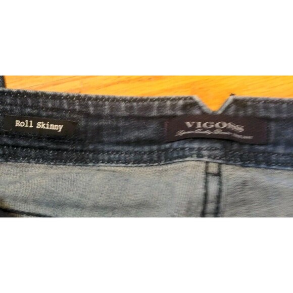 Vigoss Jeans Women's Roll Skinny Distressed Medium Wash Low Rise Blue 8/9 30x28 - Picture 7 of 12